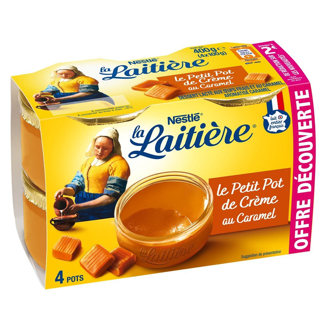 Nestlé La Laitière Petit Pot de Crème au caramel les 4 pots de 100 g