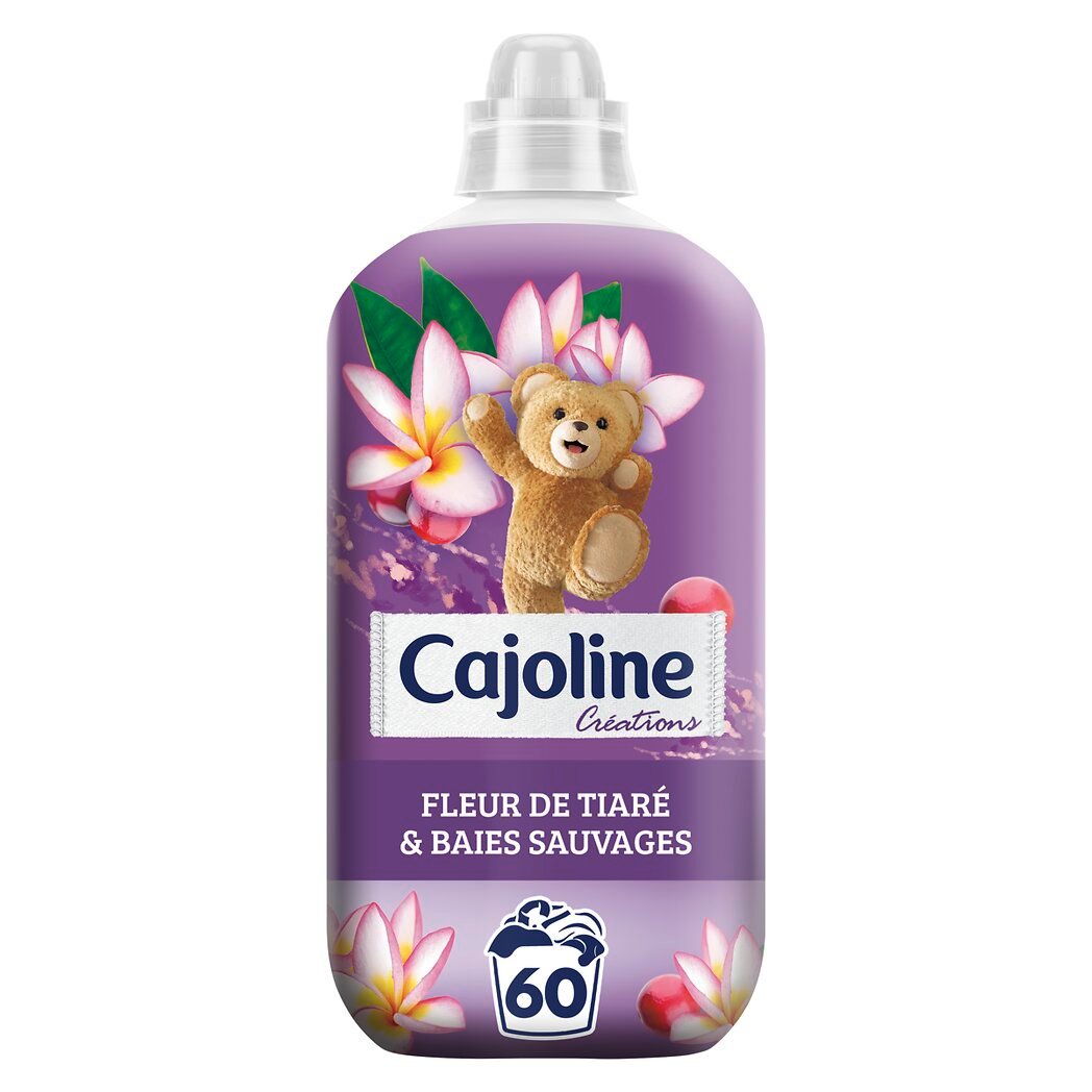 Cajoline Créations - Adoucissant fleur de tiaré et baies sauvages la bouteille de 1,3l