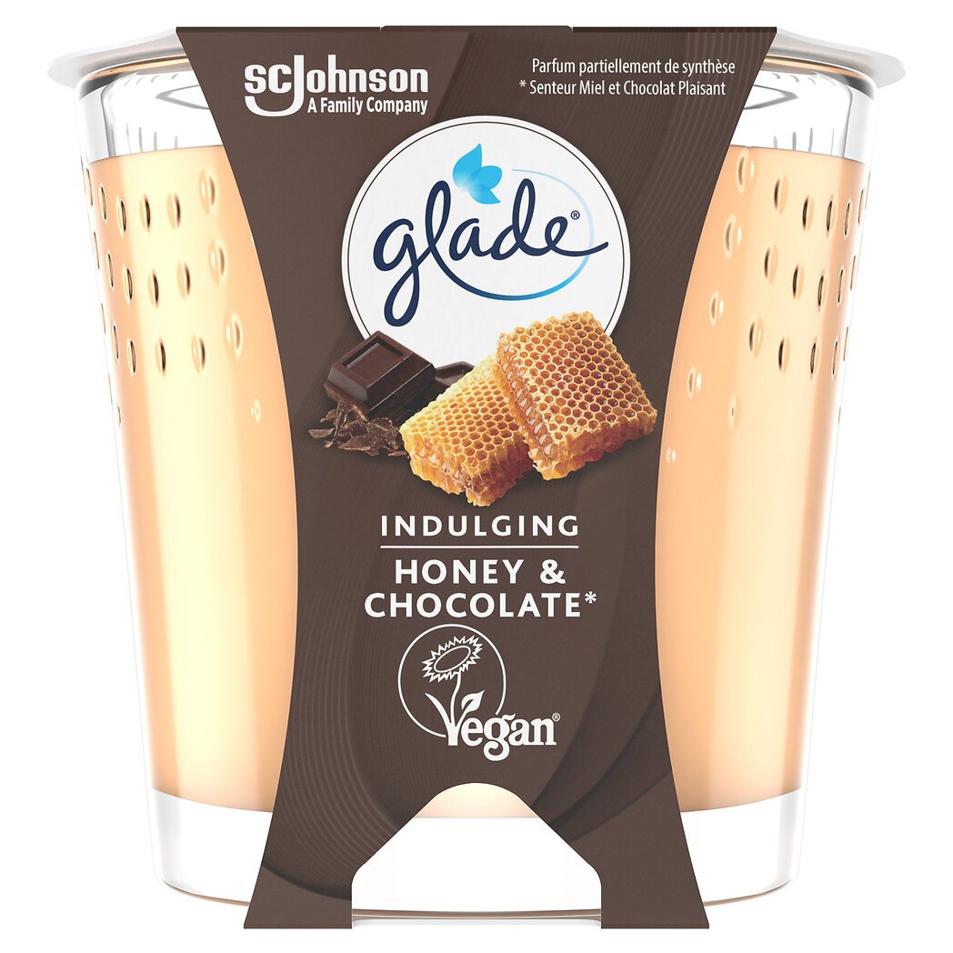Glade Bougie Miel & chocolat - Vegan La boite de 129g