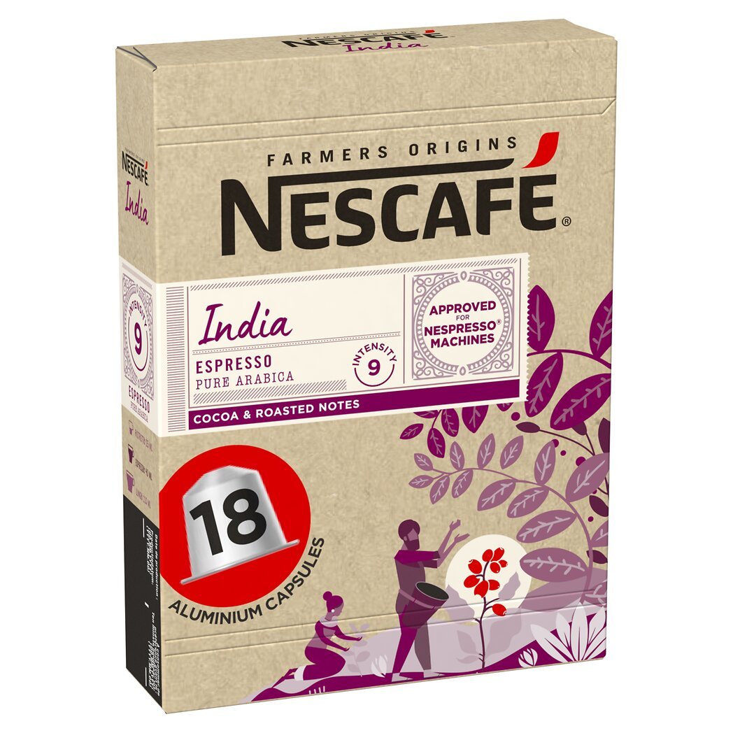 Nescafé Farmers Origines Capsules de café espresso India la boîte de 18