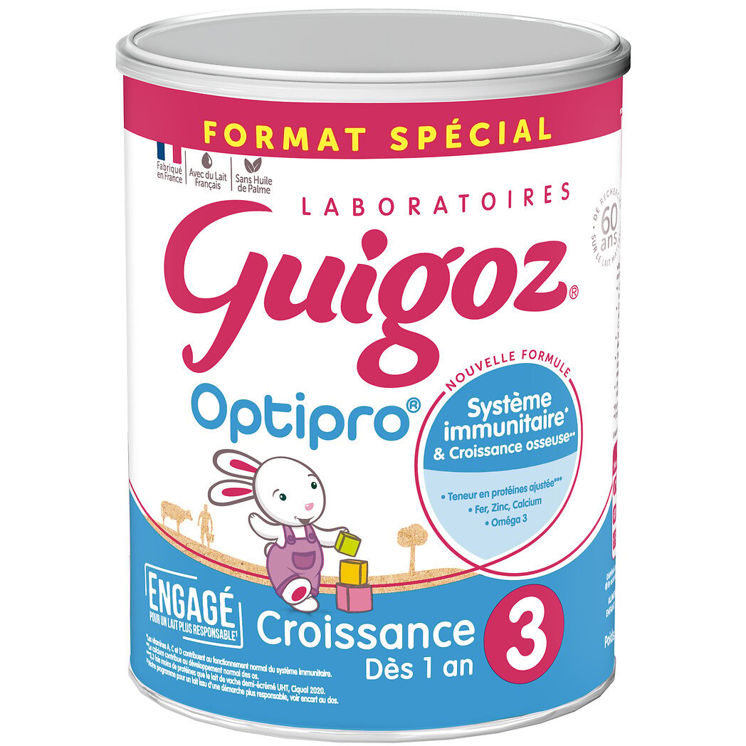 Guigoz Optipro 3 - Lait en poudre Croissance dès 1 an La boîte de 860g