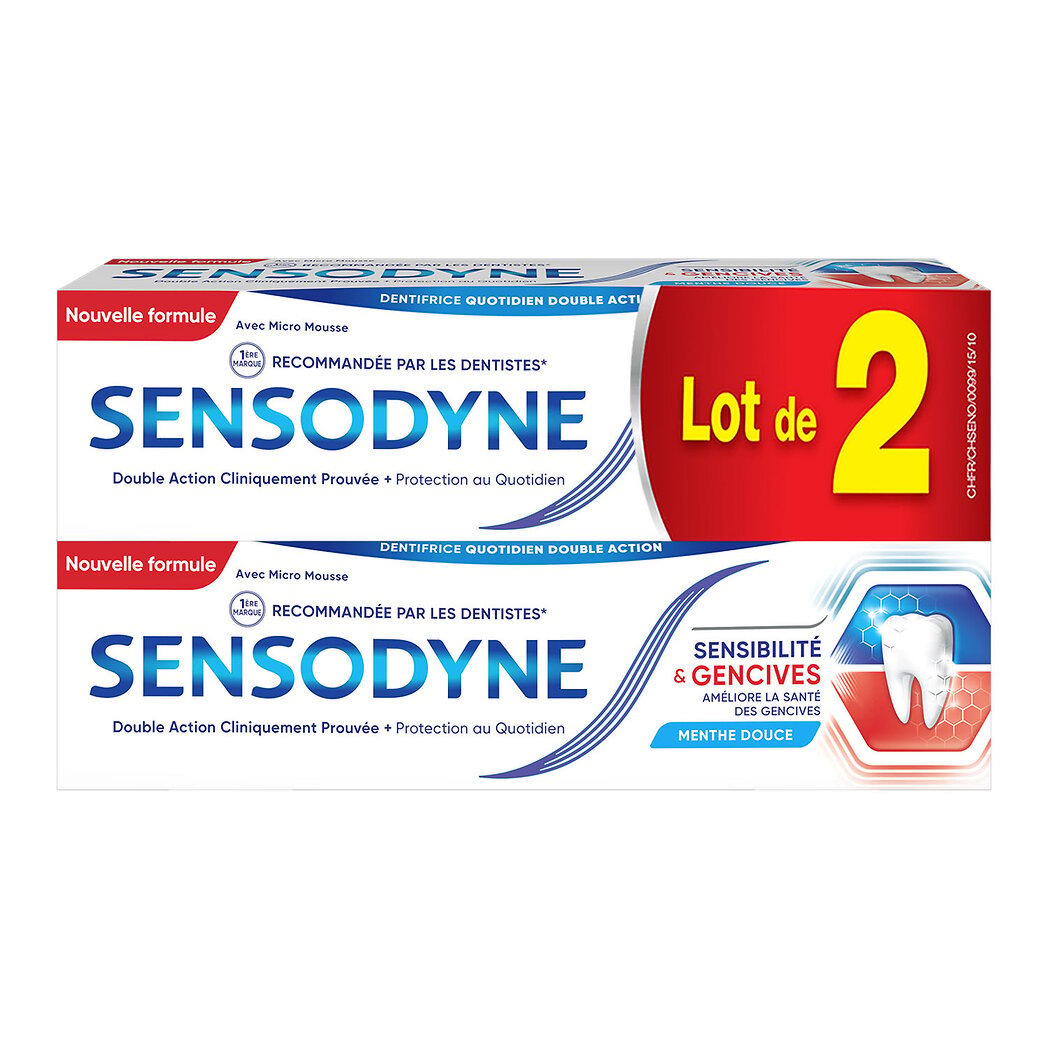 Sensodyne Sensodyne Dentifrice sensibilité et gencives le lot de 2 tubes de 75ml - 150ml
