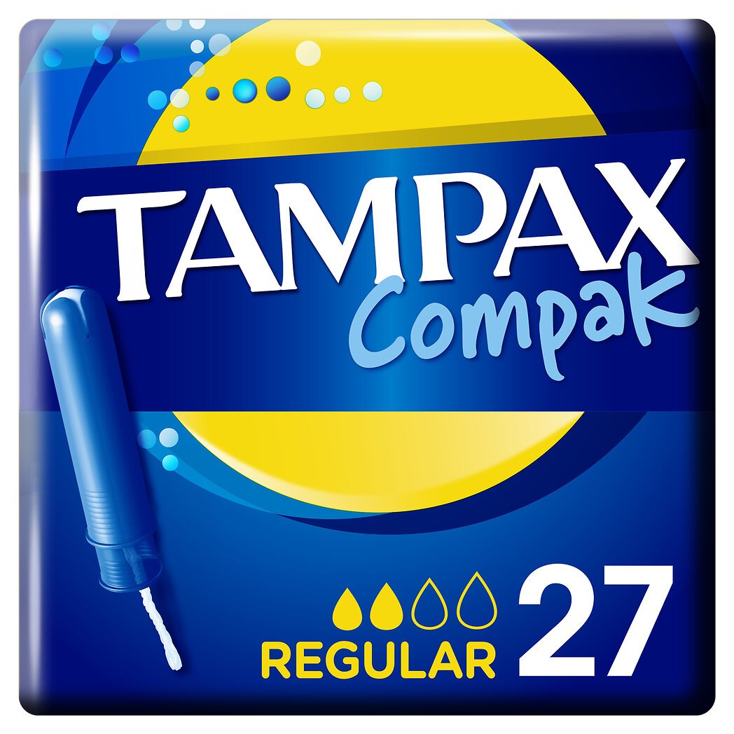 Tampax Compak - Tampons regular avec applicateur Le paquet de 27 tampons