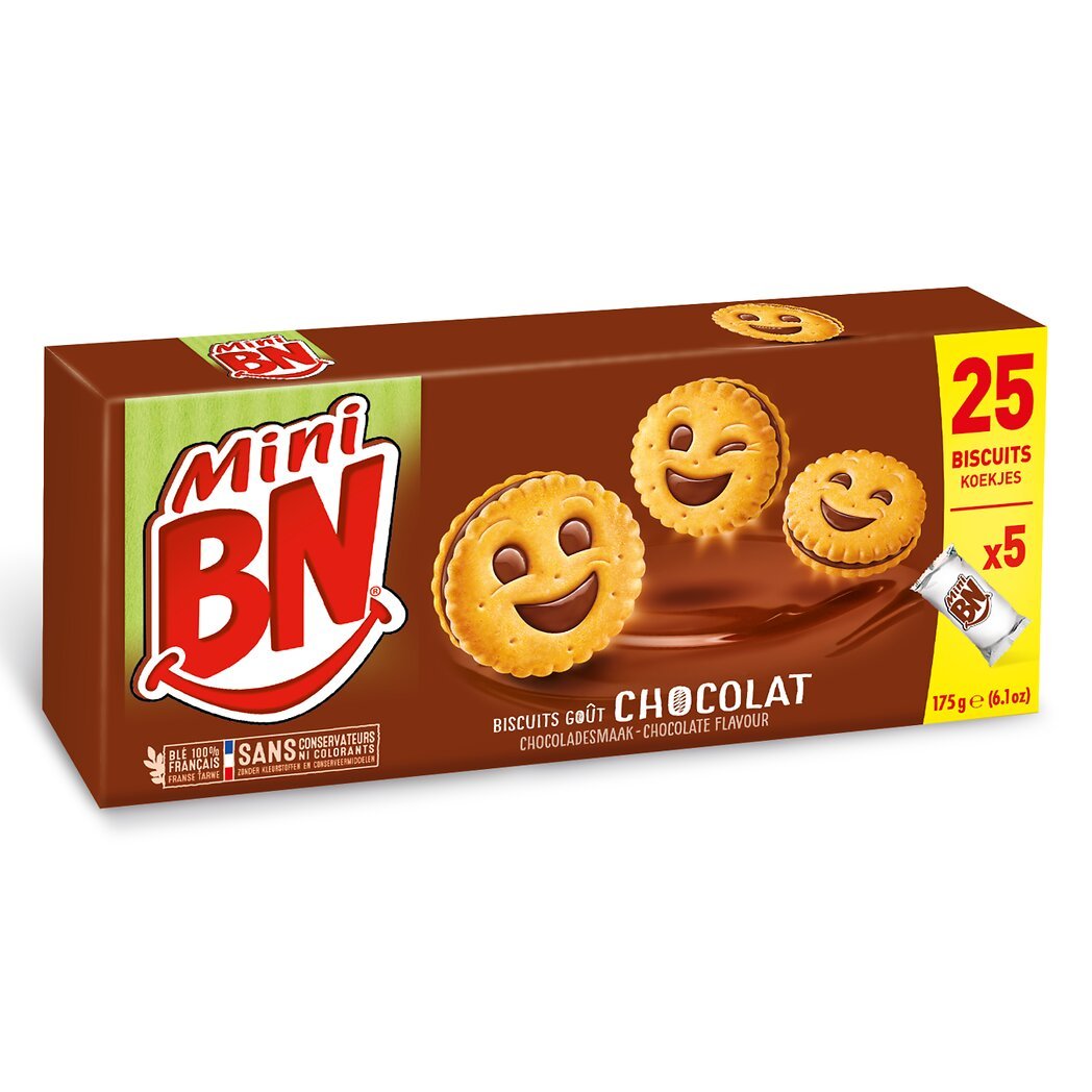 BN BN Mini - Biscuits goût chocolat les 5 sachets de 35 g