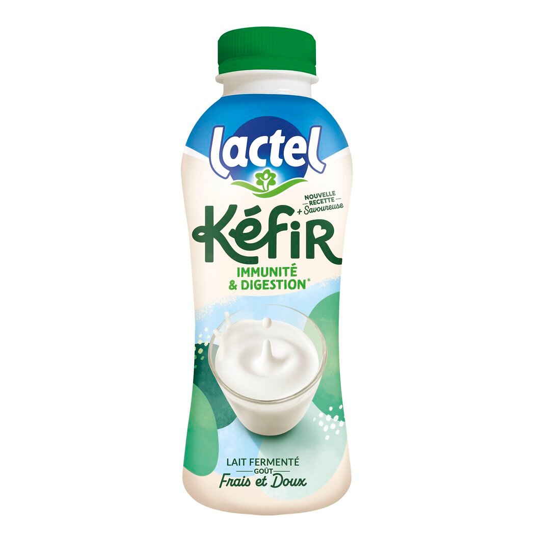 Lactel Kéfir - Lait fermenté immunité & digestion La bouteille de 495ml