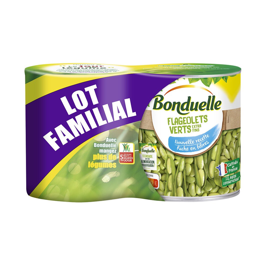 Bonduelle Bonduelle Flageolet vert extra fin - lot familial les 2 boîtes de 800g -1600g