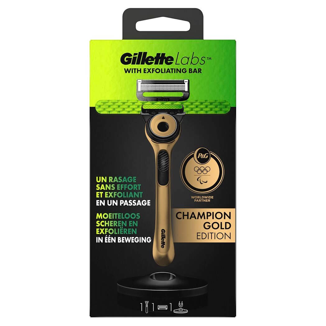 Gillette Labs - Rasoir avec barre exfoliante Le kit avec un manche et une recharge de lame - 169g