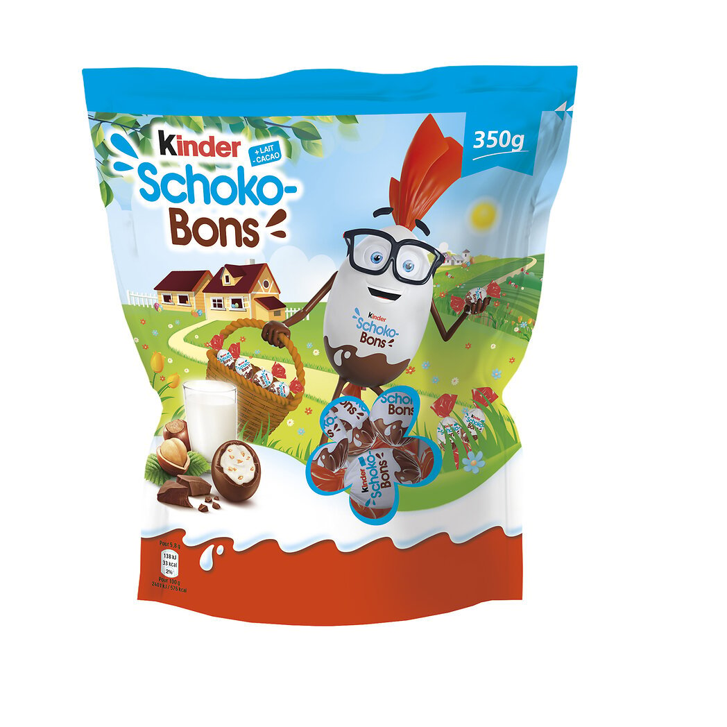 Kinder Kinder Schoko-Bons - Bonbons de chocolat lait et noisettes le sachet de 350 g