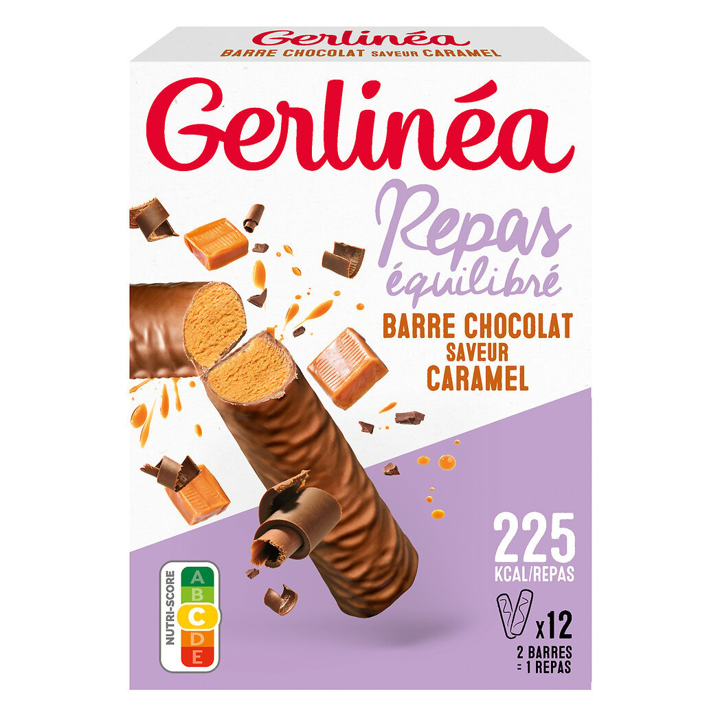 Gerlinéa Gerlinéa Mon Repas - Barres Repas Minceur complet saveur caramel les 12 barres de 31 g