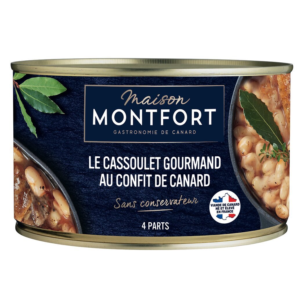 Cassoulet gourmand au confit de canard du sud-ouest en conserve - Montfort