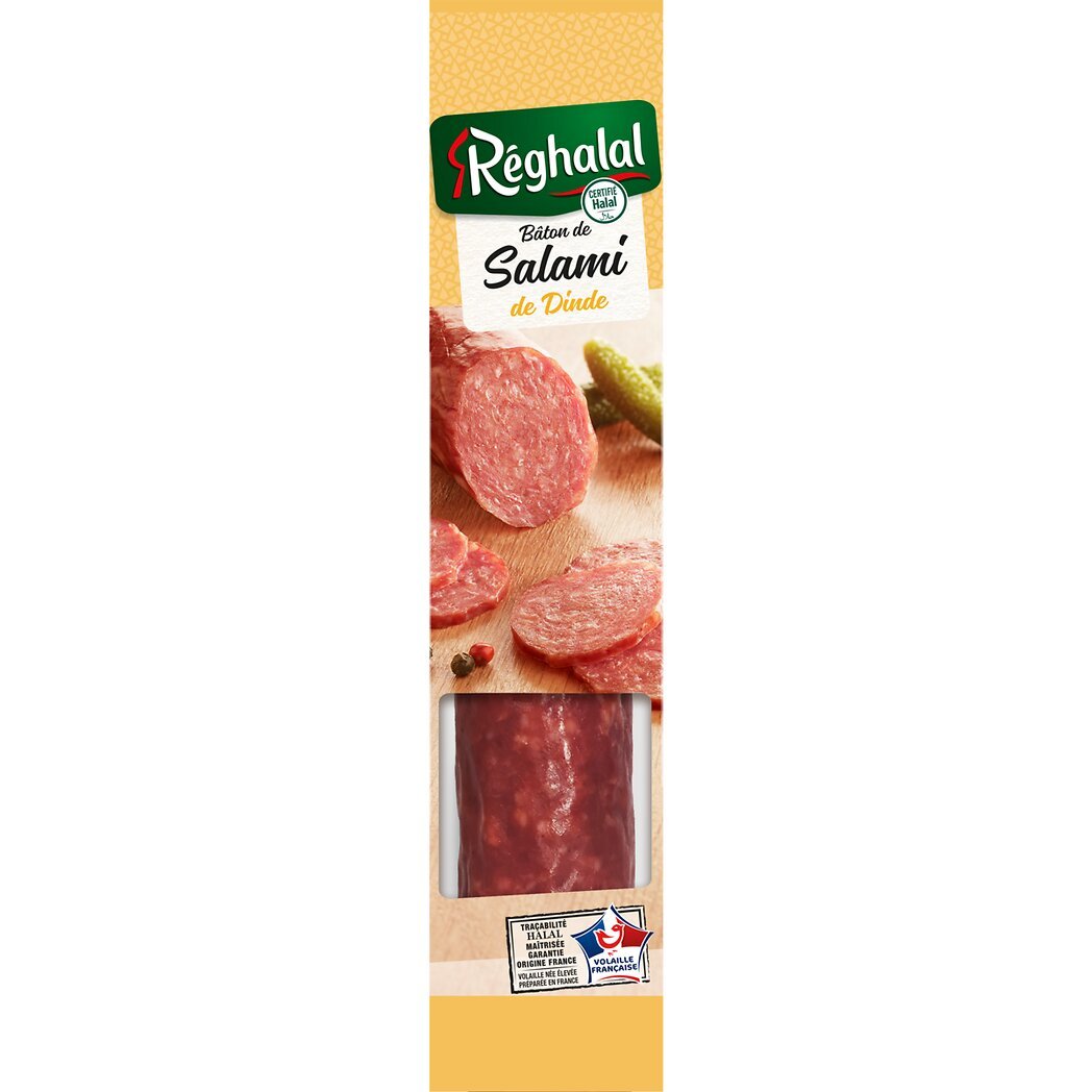Bâton de salami de dinde halal Reghalal Intermarché