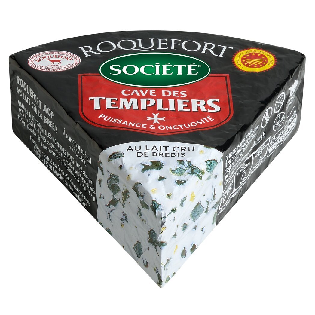 Société Société Roquefort AOP au lait cru de brebis - cave des Templiers le fromage de 150g