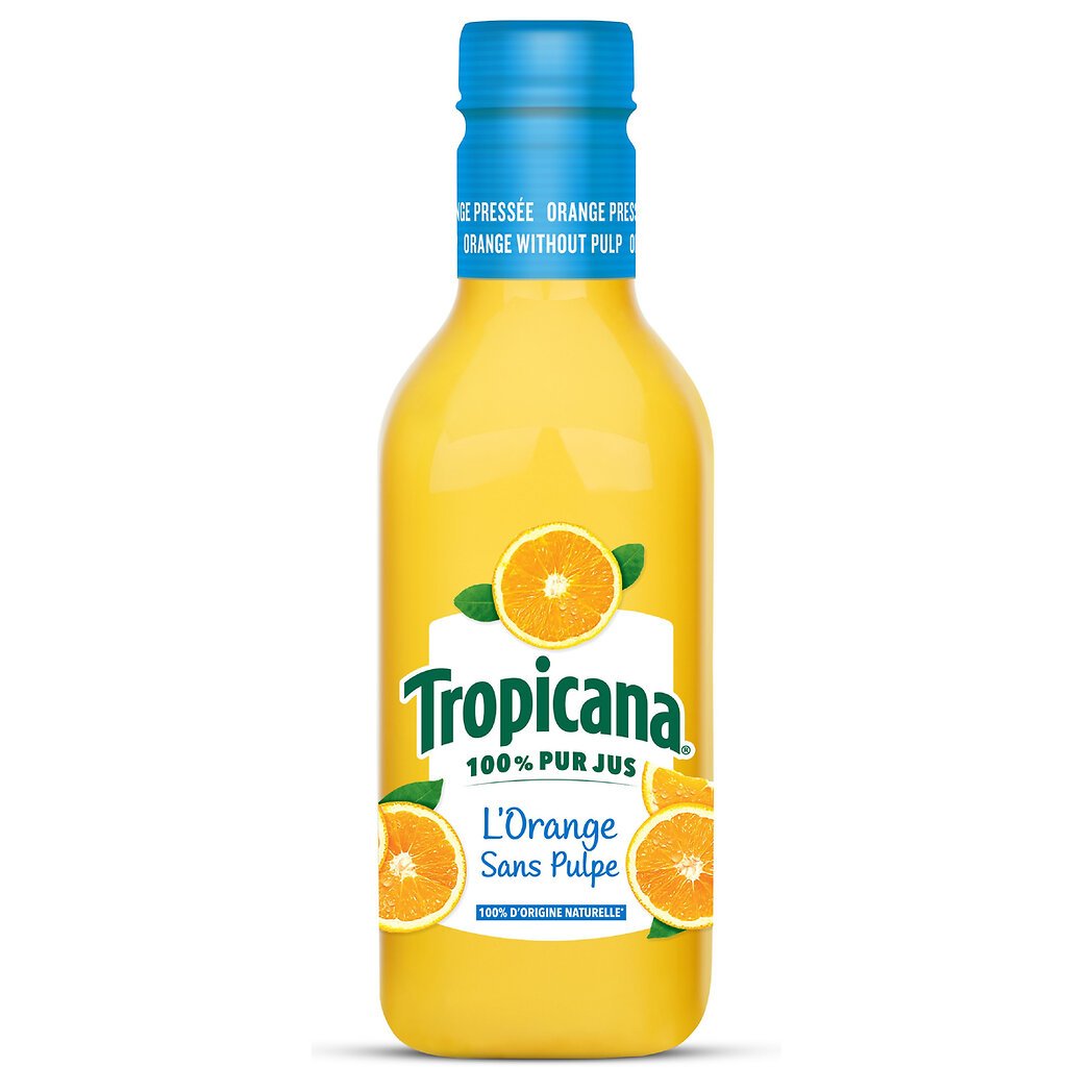 Tropicana Tropicana Pur jus d'orange sans pulpe la bouteille de 900 ml