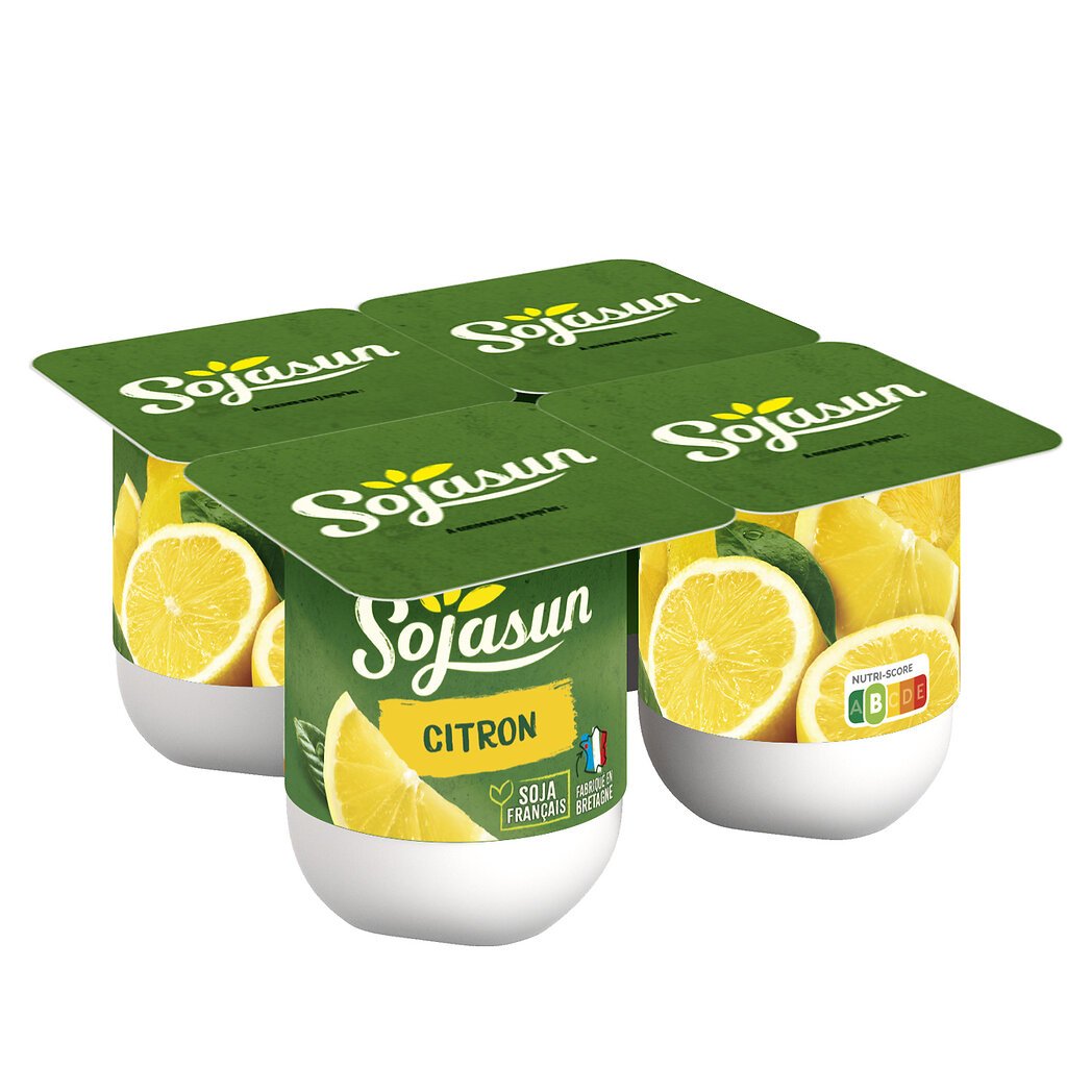 Sojasun Sojasun Spécialité au soja fruits mixés citron les 4 pots de 100 g