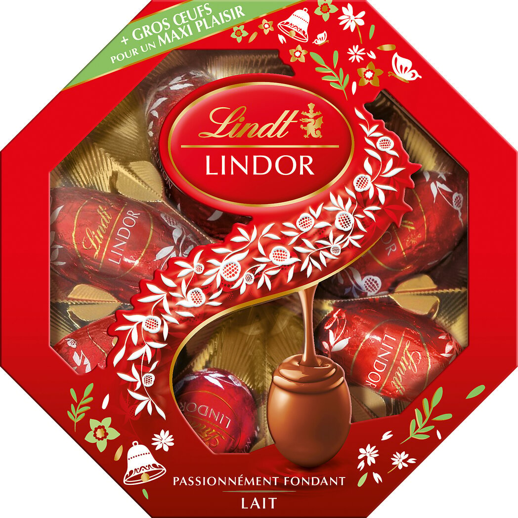 Lindt Lindt Lindor - Œufs chocolat au lait La boîte de 144g