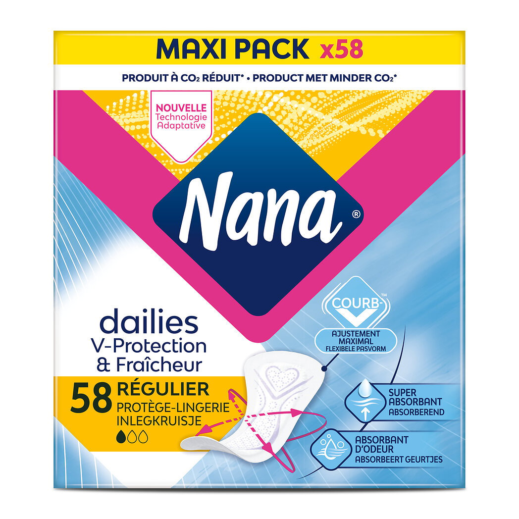 Nana Protège-lingerie Dailies V-Protection et fraîcheur La boîte de 58