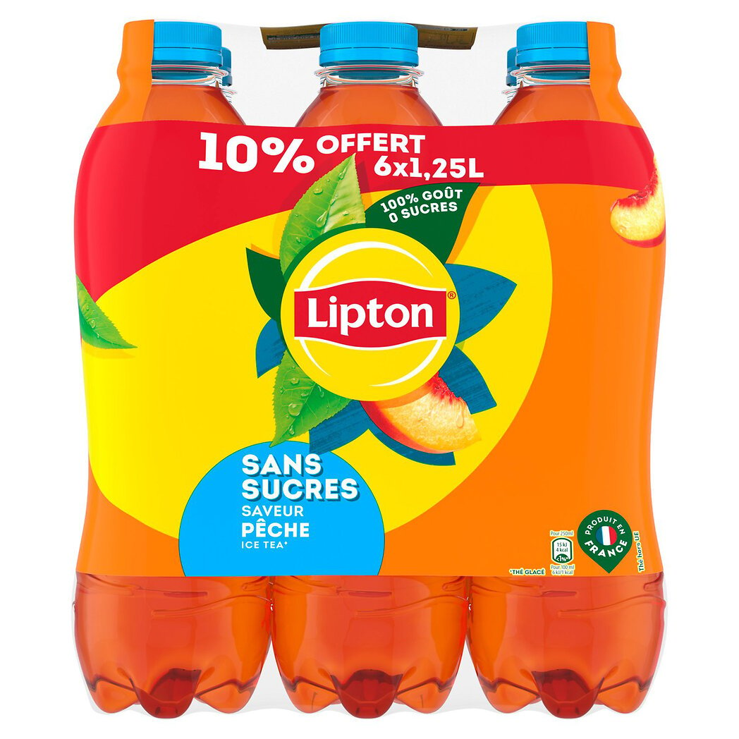 Lipton Ice Tea Zero Sucres saveur Pêche 1,5L