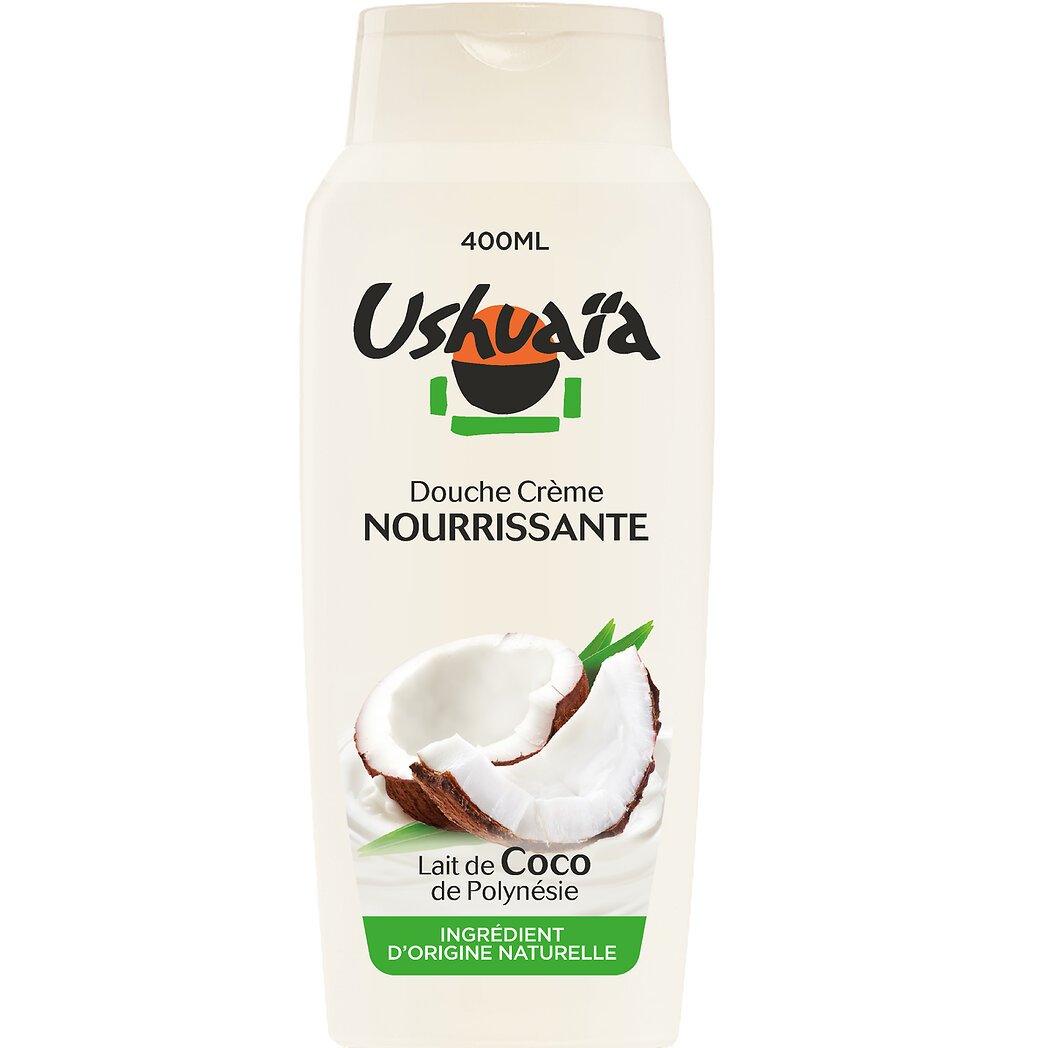 Ushuaïa Gel douche Crème nourrissante lait de coco de Polynésie Le flacon de 400ml