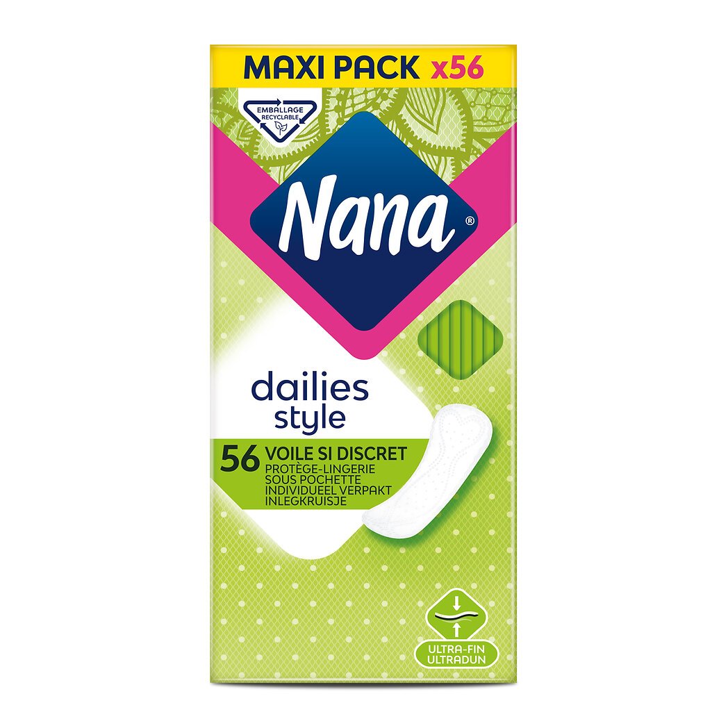 Nana Protège-lingerie ultra-fin Dailies style voile si discret Le paquet de 56