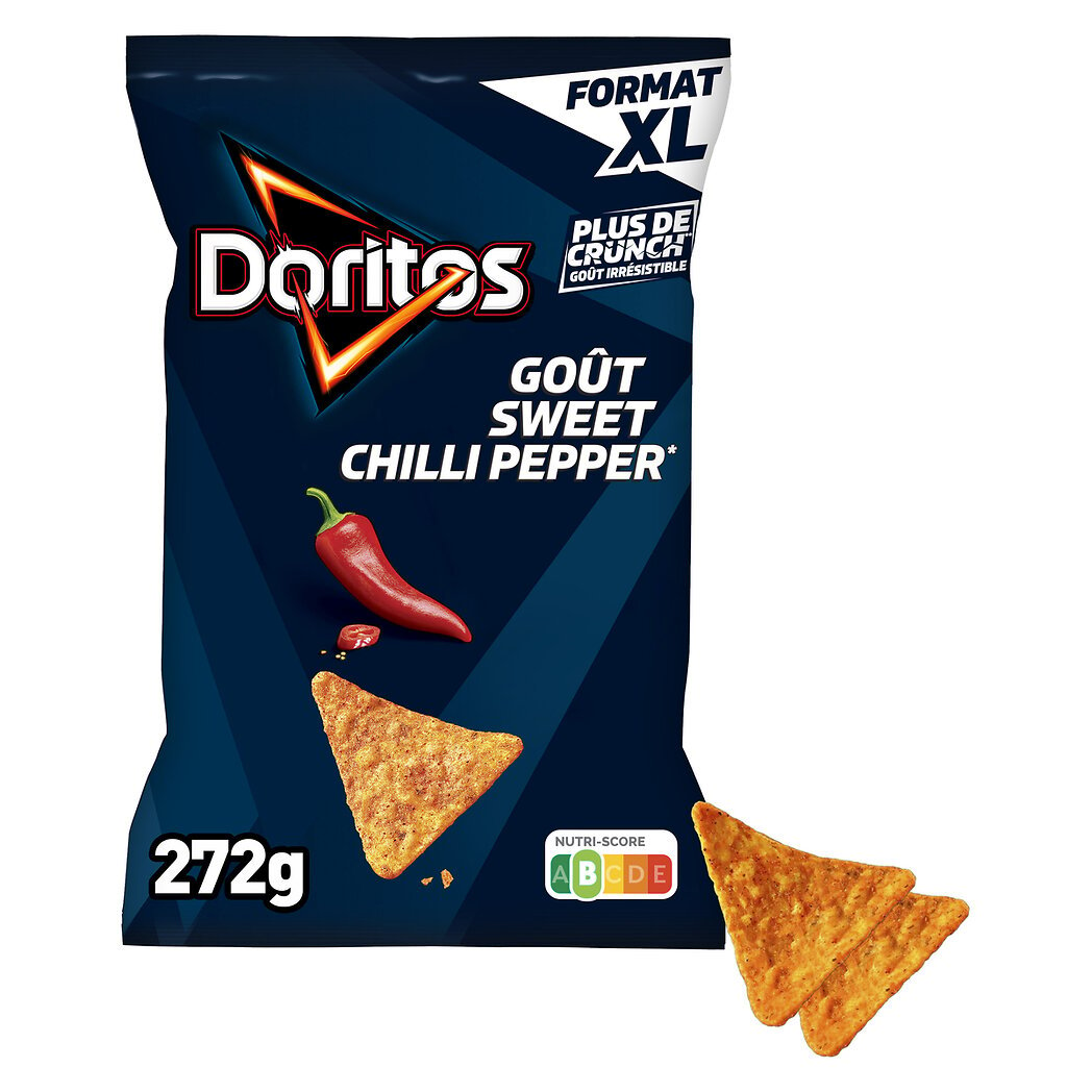 Doritos Chips tortilla goût Sweet chilli pepper Le sachet de 272g