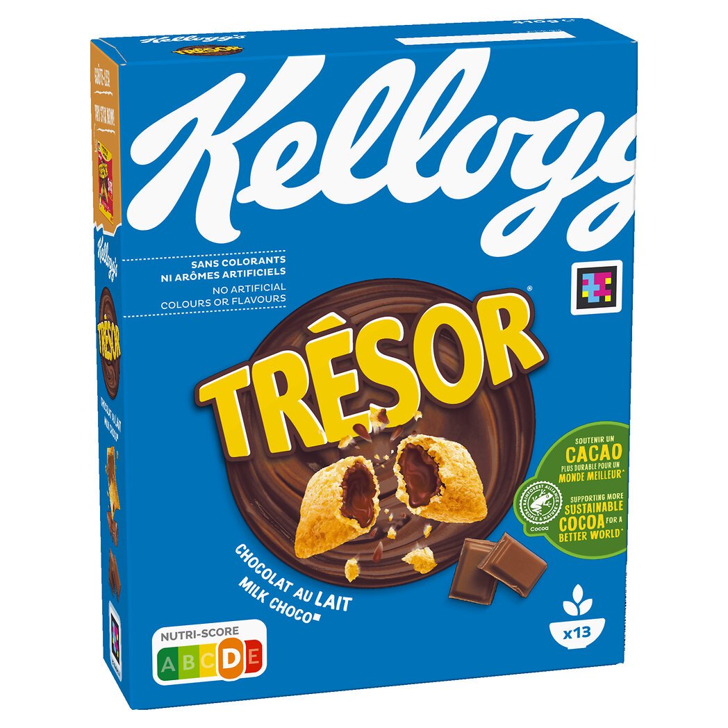 Kellogg's Kellogg's Trésor - Céréales fourrées chocolat au lait la boite de 410 g