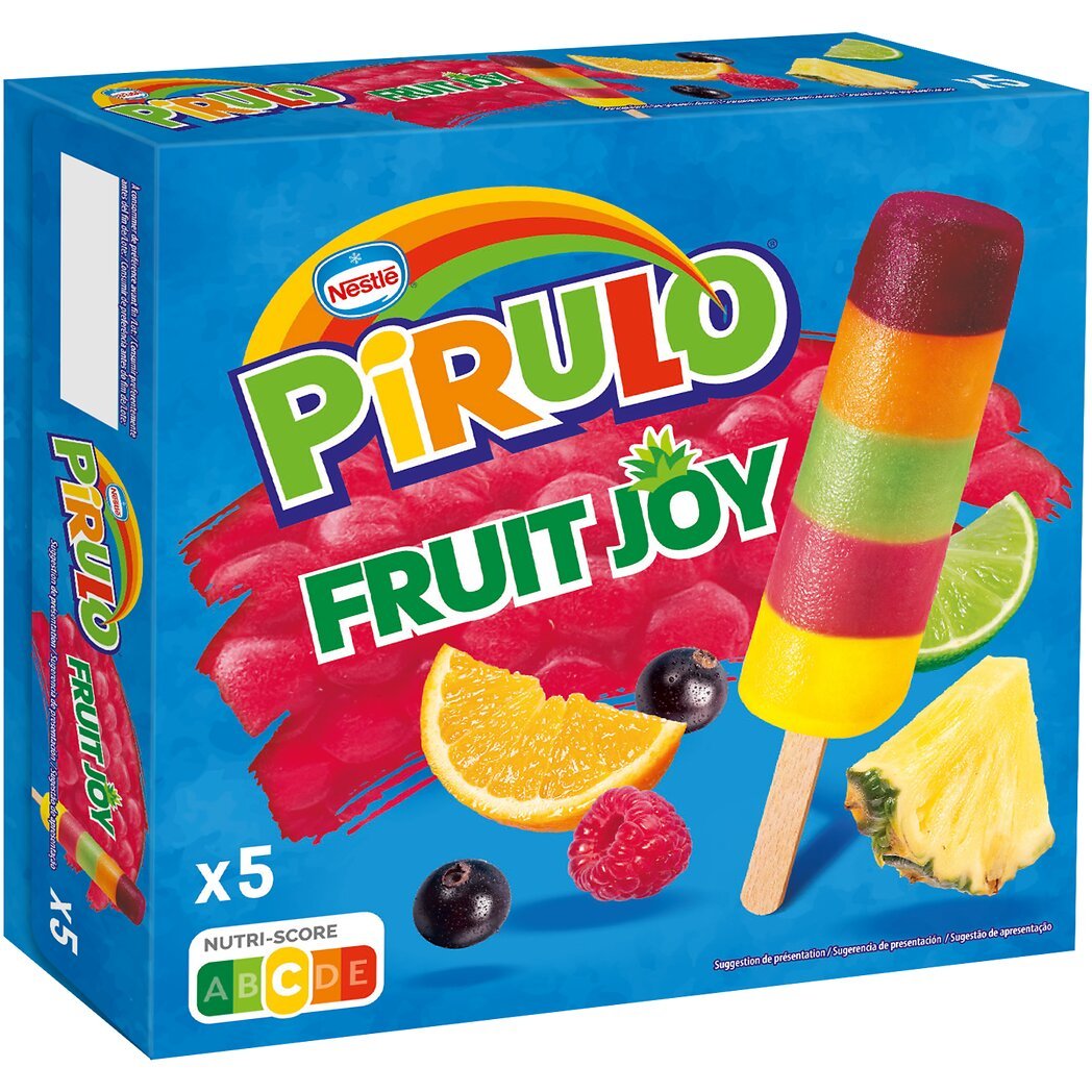 Pirulo Glaces à l'eau Fruit Joy la boîte de 5 - 325g