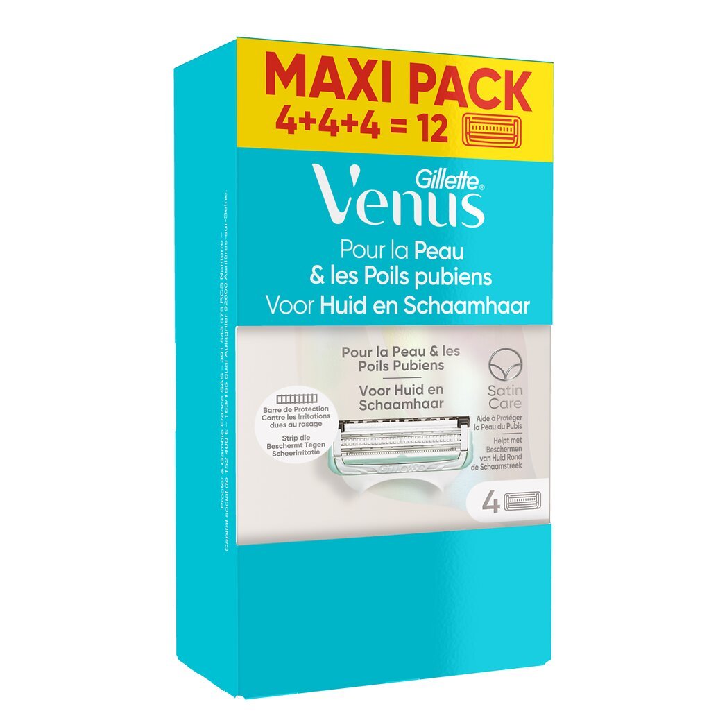 Gillette Venus - Lames Comfortglide pour la peau et les poils pubiens Le paquet de 12 lames