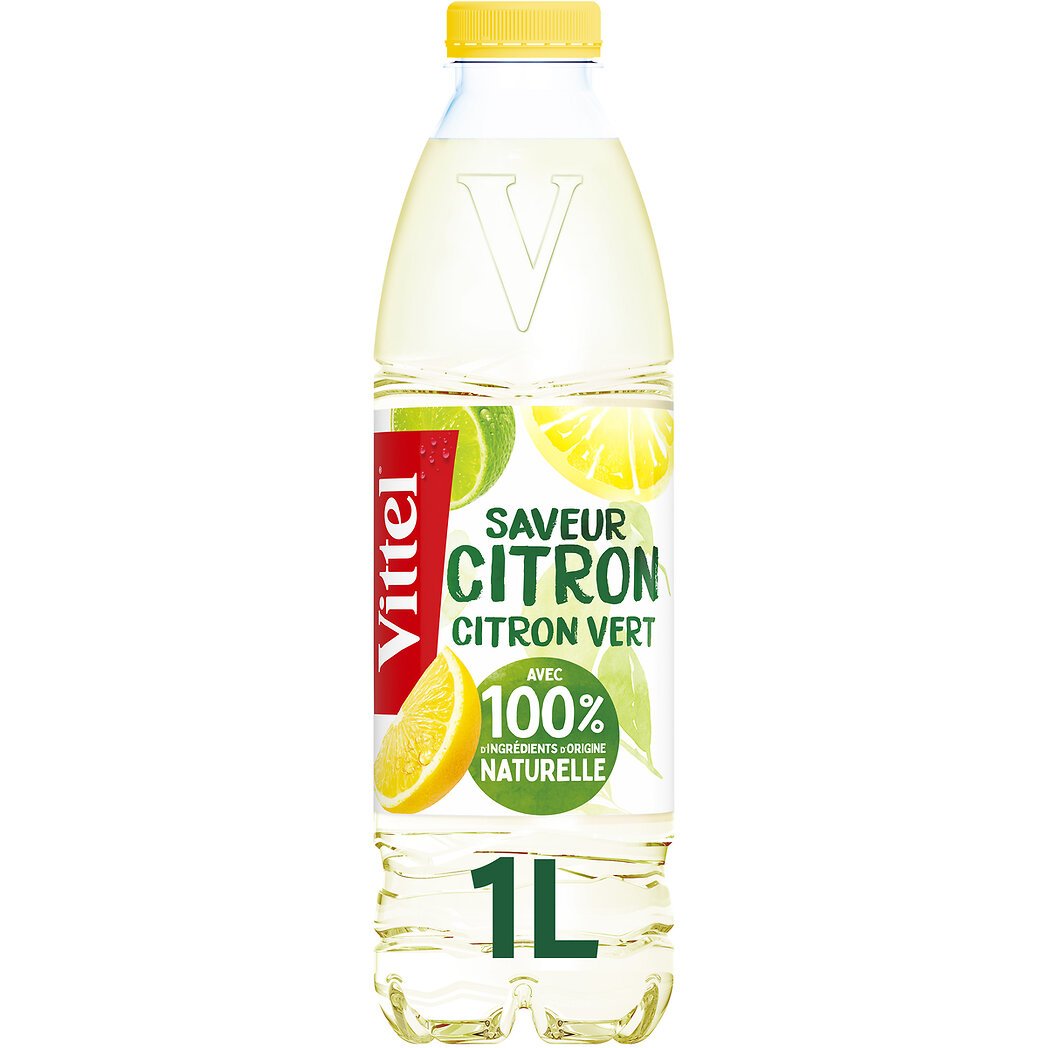Vittel Vittel Boisson goût citron & citron vert BIO - Up la bouteille de 1 l