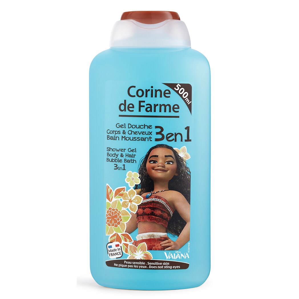 Corine de Farme Corine de Farme Gel douche corps et cheveux et bain moussant - Vaiana la bouteille de 500ml