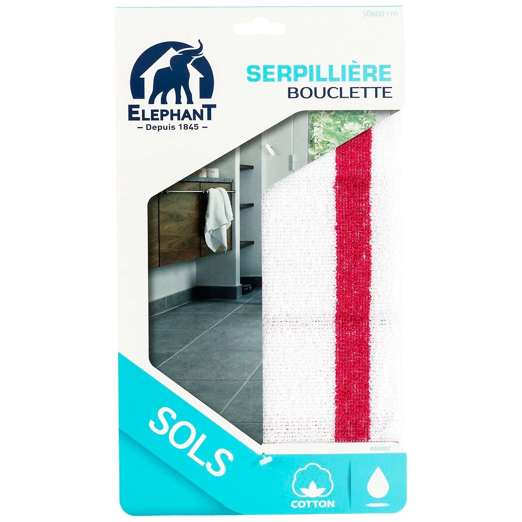 Serpillière bouclette 50x60 Eléphant - Intermarché