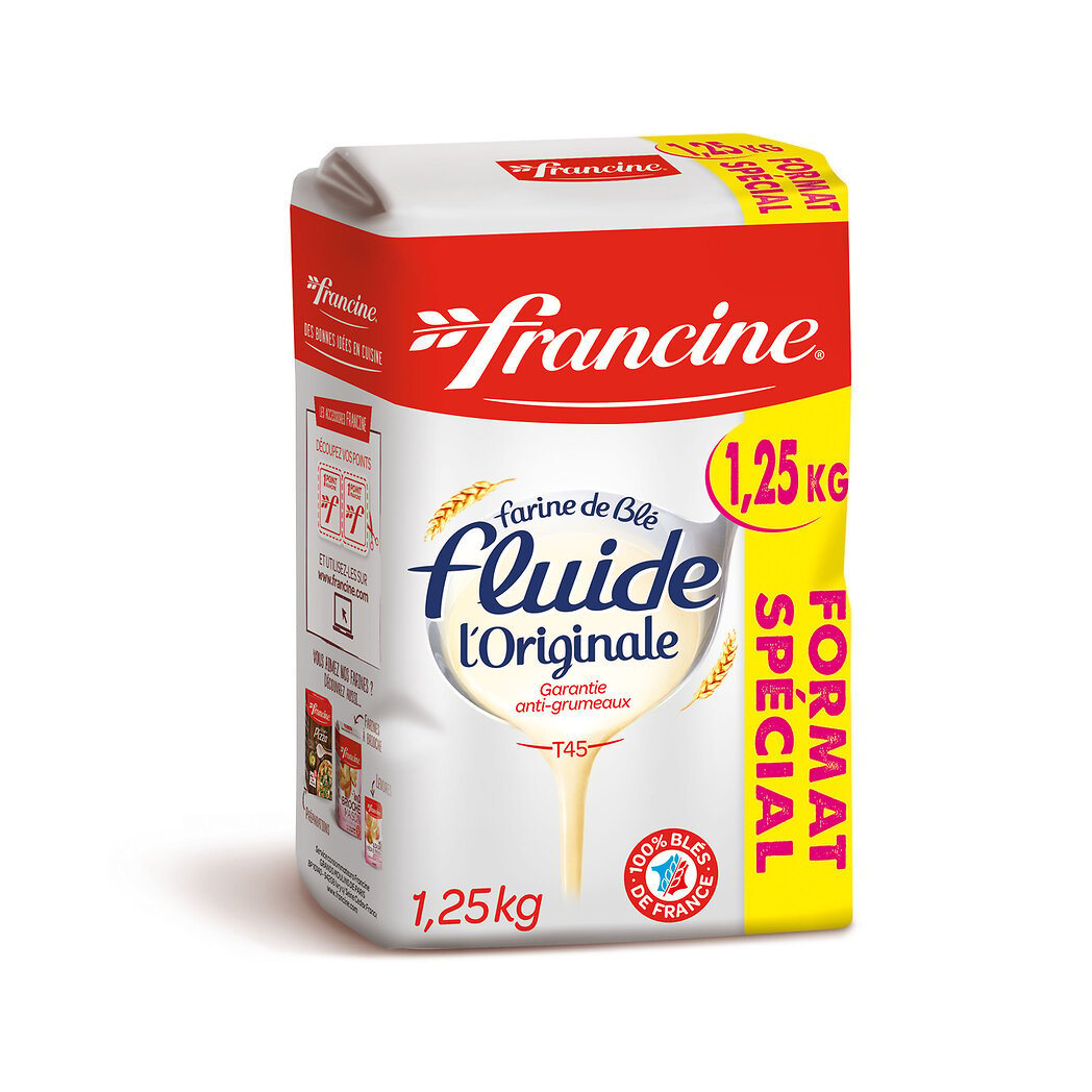 Francine Francine Farine de blé fluide l'originale T45 le sachet 1,250kg